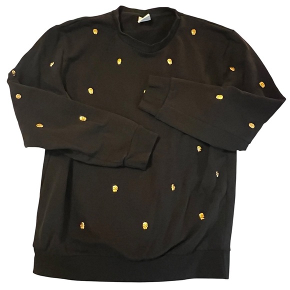 RARE FIND Vintage Zara iron skull sweatshirt authentic original Crew Neck XL - Picture 2 of 14